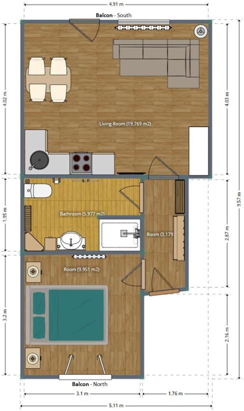 Apartmán Tourist House Capricorn Bled Pokoj fotografie
